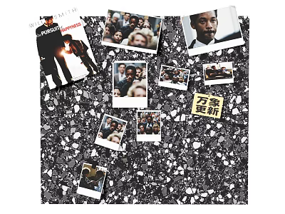 Creative Photo Wall Collage With Various Personal Photos And Precious Memories 3d model