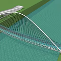 Modern Bridge Landscape Bridge 3d model