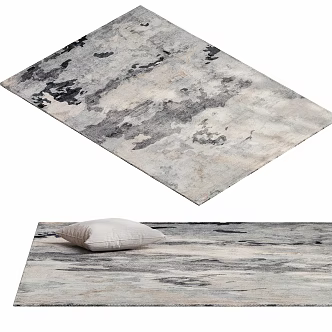 Modern abstract art carpet 3d model