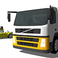 Volvo White And Yellow Concrete Mixer Truck For Heavy Duty Construction Work