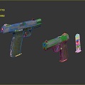 pistol semi-automatic pistol automatic pistol modern weapon hot weapon hot weapon gun military 3d model