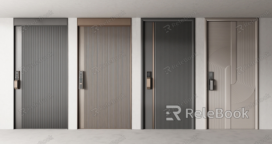 Modern swing door entrance door single door model