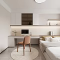 Modern Living Dining Area Interior With White Sofa Coffee Table Dining Chairs And Green Plant Painting