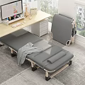 Foldable Single Bed With Gray Mattress And Desk In Cozy Room With Window View