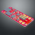 High Quality Red Computer Circuit Board With Chips Connectors And Electronic Components 3d model