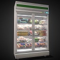 Modern Freezer Refrigerator Display Freezer 3d model