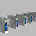 Metro ticket gate security office access control 3d model