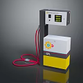 LPG Fuel Dispenser With Digital Screen Red Hose And Black White Yellow Design