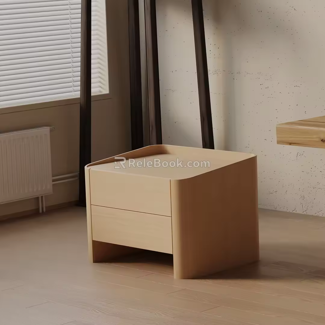 Modern bedside table 3d model