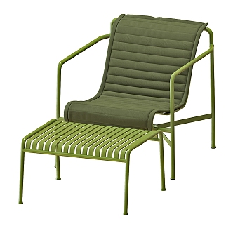 Hay Fence Lounger and Table 3d model