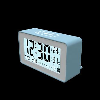 Modern alarm clock electronic alarm clock 3d model