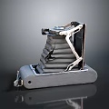 Vintage Folding Camera Electrical Appliance With Retro Design And Metal Structure 3d model