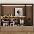 Modern Bookcase Decorative Cabinet 3d model