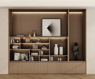 Modern Bookcase Decorative Cabinet 3d model