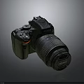 Black Nikon DSLR Camera With Detachable Lens And Professional Digital Design