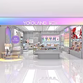 YOILAND Mall Store Featuring Red Panda Plush Toys Shelves And Product Display Areas