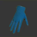 Blue Protective Gloves For Household Kitchen Cleaning And Daily Use 3d model
