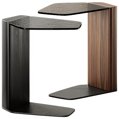 Modern Wooden Side Table With Sturdy Base And Sleek Design For Living Room 3d model