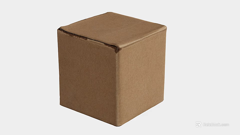 Simple Brown Cardboard Box As Practical Household Storage Container For Daily Use 3d model 