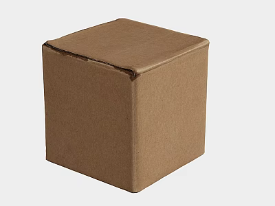 Simple Brown Cardboard Box As Practical Household Storage Container For Daily Use 3d model