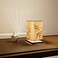 New Chinese Style Simple National Style Retro Bedside Lamp Zen Ancient Style Night Lamp Bamboo Leaf Small Table Lamp Simple National Style Bedside Lamp Zen Ancient Night Lamp 3d model