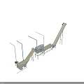 Industrial Equipment In Modern Factory Production Line With Automated Conveyor Belts Green Floor And Windows