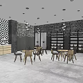 Spacious Supermarket Department Store Interior With Entrance Self-service Checkout Counters And Product Shelves