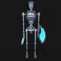 Police robot explosion-proof robot artificial intelligence robot sci-fi character combat robot mechanical warfare police 3d model