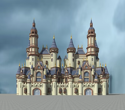 European Castle Disney Cartoon 3d model European Castle Disney Cartoon 3d model