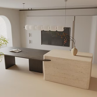 Modern table combination 3d model