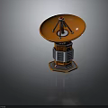 Modern Electronic Device Featuring Disc Shaped Top Red Dot And Tripod Base Structure