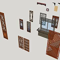 Collection of Ancient Windows 3d model
