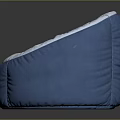 Round Blue And White Bean Bag Chair With Soft Comfortable Material For Home Living Room