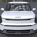 White KIA SUV With Modern Exterior Design Front Grille And LED Headlights 3d model