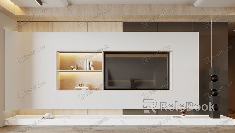 Modern TV background wall background wall model