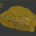 Wood Stone Material Block With Orange Black Porous Surface And Natural Texture