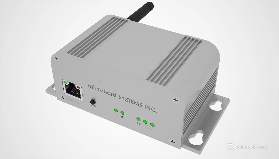 Microsemi Systems Inc Industrial Device With Antenna Ports And Indicator Lights 3d model 