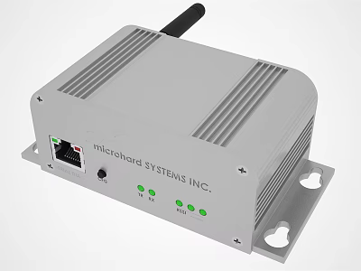Microsemi Systems Inc Industrial Device With Antenna Ports And Indicator Lights 3d model