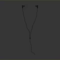 Black Wired Earphones for Computer Use with Long Cable and Simple Design