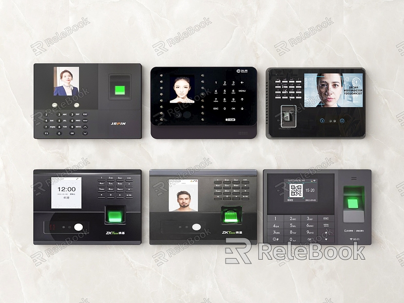 Modern fingerprint machine punch card machine face machine face recognition machine intelligent machine model