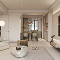 Modern Living And Dining Room Interior Design With Sofa Coffee Table Dining Chairs And TV