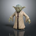 Yoda Game Movie Character With Green Skin Long Robe And Large Ears