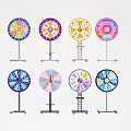 Colorful Commercial Prize Wheels with Various Designs Stands and Mobile Wheels for Events