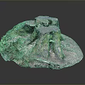 Natural Scenic Landscape With Moss Covered Tree Stumps Green Vegetation And Earth Ground