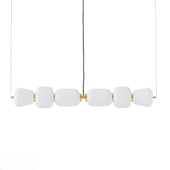 Modern minimalist style five-lamp chandelier Nordic style lighting design metal lamp body 3d model