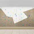 Indoor Climbing Wall Sports Equipment Featuring Colorful Holds for Fitness Training