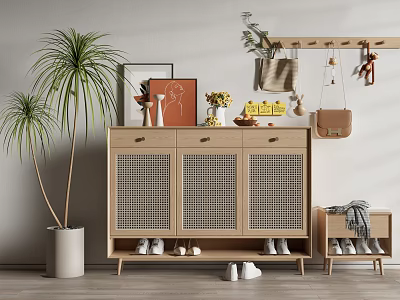 Nordic Shoe Cabinet Shoe Cabinet Entrance Cabinet Shoe Accessories 3d model Nordic Shoe Cabinet Shoe Cabinet Entrance Cabinet Shoe Accessories 3d model