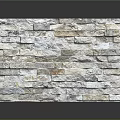 Natural Stacked Stone Wall With Textured Surface For Modern Interior Decor