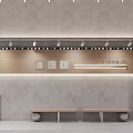 Modern Dessert Shop Interior With Glass Display Cases Fresh Pastries Cakes And Sweet Treats