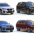 Different Colored SUV Cars Showcased In White Black Blue And Red
